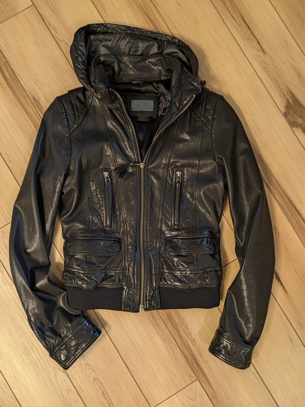Mackage Leather Bomber Jacket